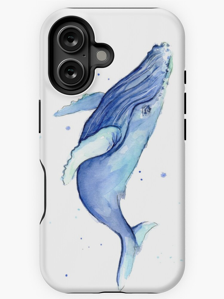 Thumbnail 1 von 4, iPhone-Hülle, Buckelwal Blau Aquarell designt und verkauft von olga-shvartsur.