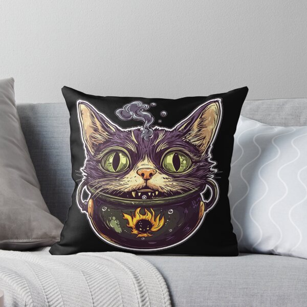 Item preview, Cat Boiler Cat Witch Halloween designed and sold by titanosdesign.