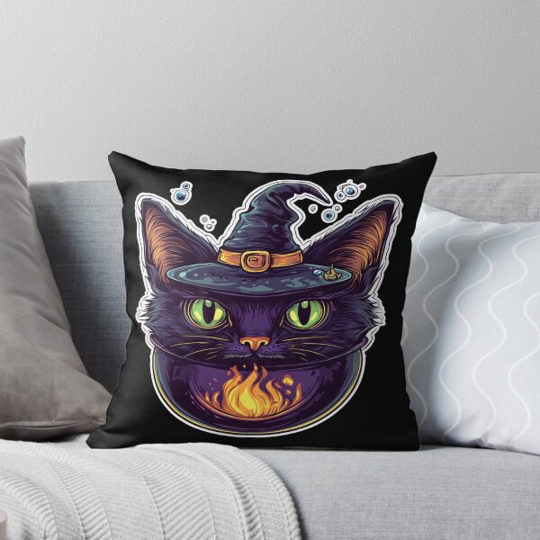 Item preview, Cat Boiler Cat Witch Halloween designed and sold by titanosdesign.