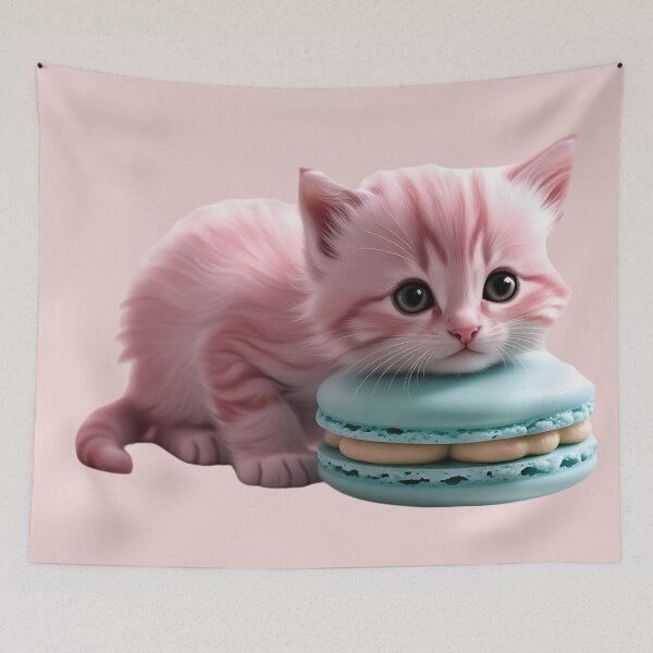 Item preview, Kitten on Macaron designed and sold by PeggyMacStudio.