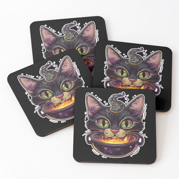 Item preview, Cat Boiler Cat Witch Halloween designed and sold by titanosdesign.