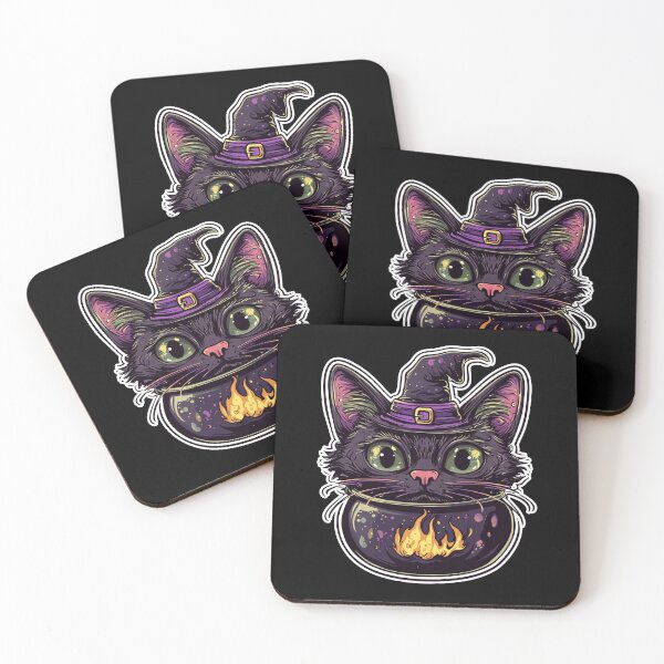 Item preview, Cat Boiler Cat Witch Halloween designed and sold by titanosdesign.