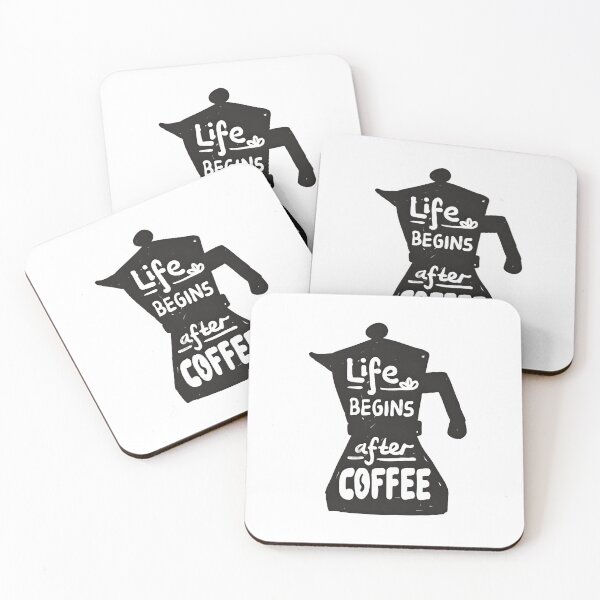Item preview, Life Begins After Coffee .  designed and sold by Shiningsticker8.