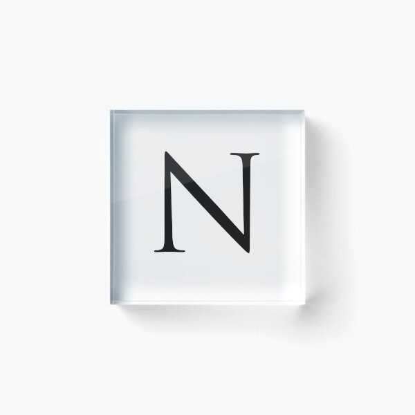 Item preview, Capital Letter N - Stylish Serif Font (Black) designed and sold by STUDIO-72.