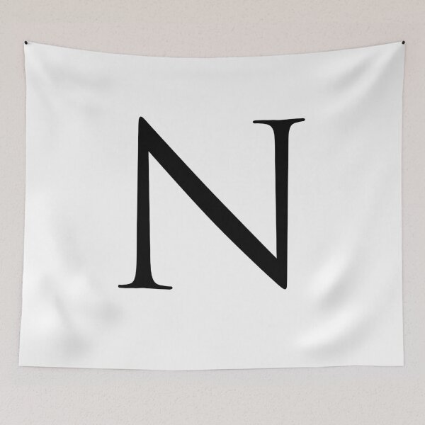 Item preview, Capital Letter N - Stylish Serif Font (Black) designed and sold by STUDIO-72.
