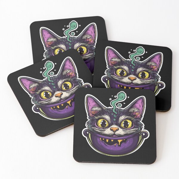 Item preview, Cat Boiler Cat Witch Halloween designed and sold by titanosdesign.