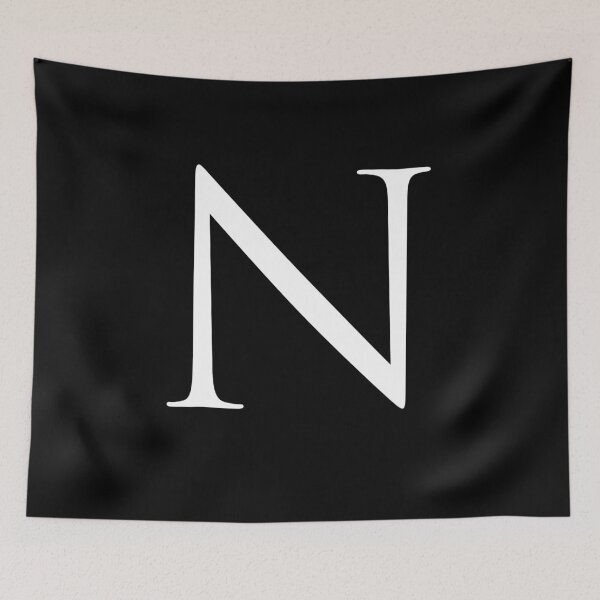 Item preview, Capital Letter N - Stylish Serif Font (White) designed and sold by STUDIO-72.