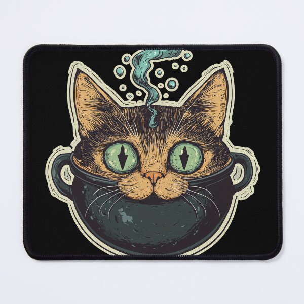 Item preview, Cat Boiler Cat Witch Halloween designed and sold by titanosdesign.