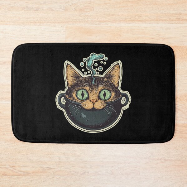 Item preview, Cat Boiler Cat Witch Halloween designed and sold by titanosdesign.