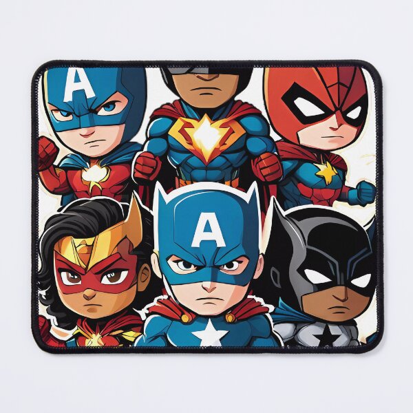 Item preview, A team of diverse superheroes standing together in powerful poses, each with unique costumes and powers. designed and sold by TJprint.
