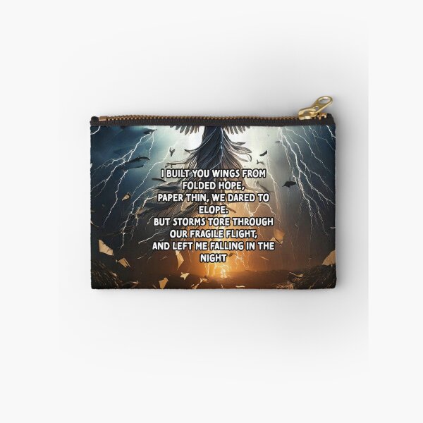 Item preview, Paper Wings Torn - Broken Heart Poetry Art Work designed and sold by Unwind-Art-Work.