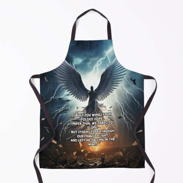 Item preview, Paper Wings Torn - Broken Heart Poetry Art Work designed and sold by Unwind-Art-Work.