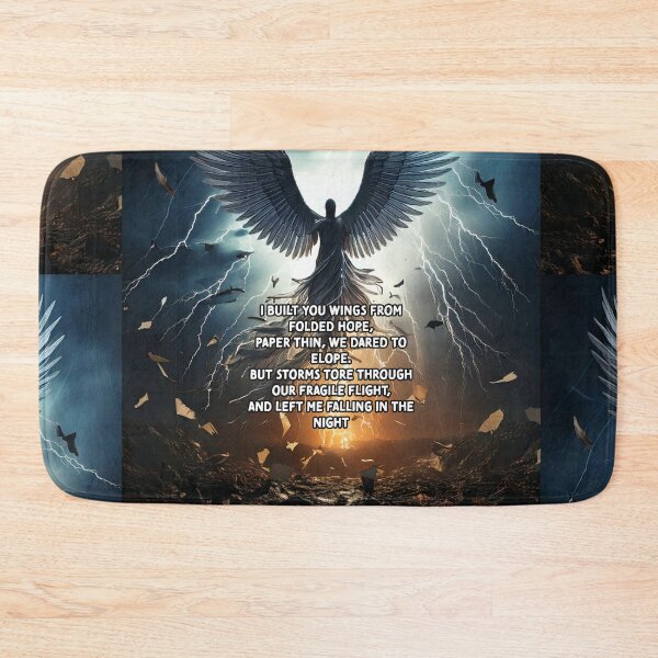 Item preview, Paper Wings Torn - Broken Heart Poetry Art Work designed and sold by Unwind-Art-Work.