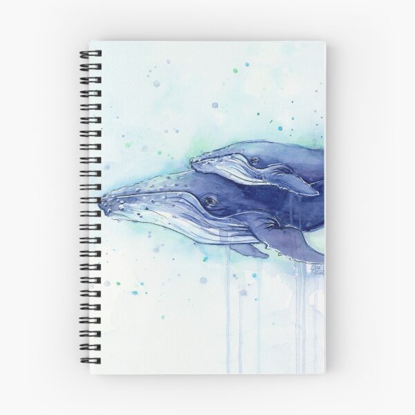 Item preview, Humpback Whale Mom and Baby Painting designed and sold by Olga Shvartsur.