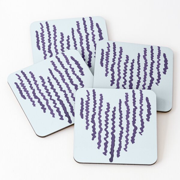 Item preview, Organic zig zag purple watercolour heart designed and sold by FrancesPoff.