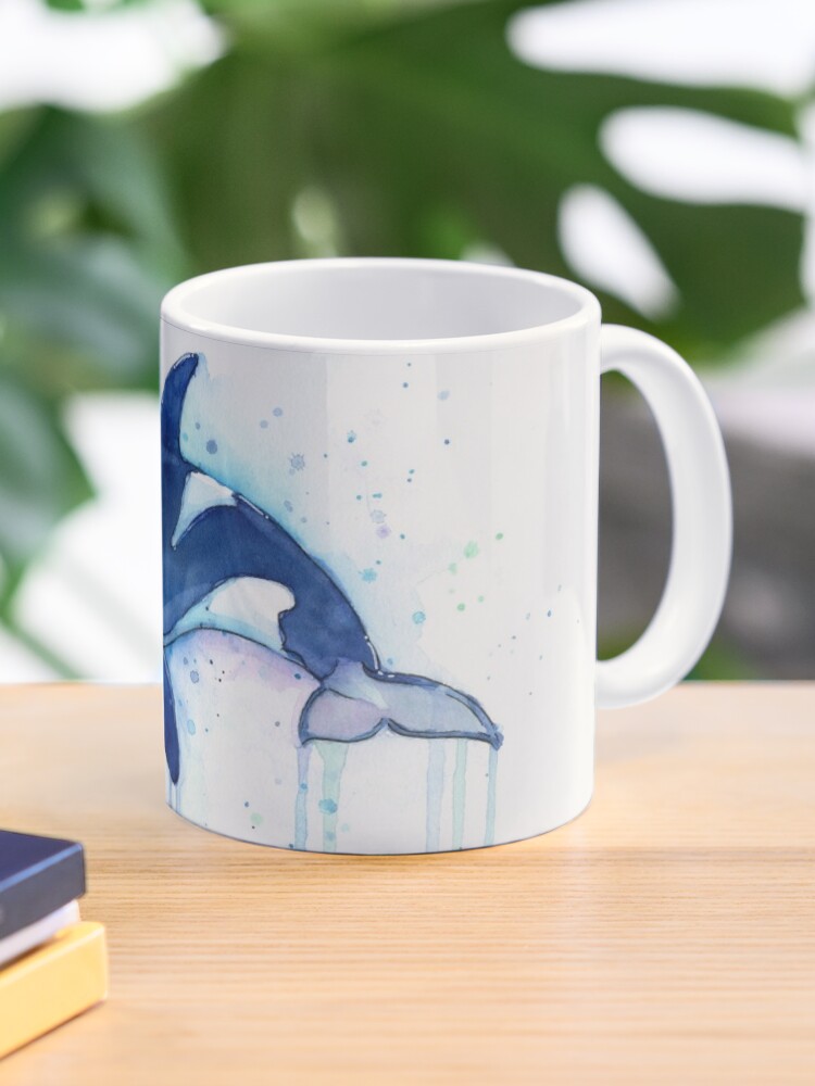 Orca Waves Glass Cup