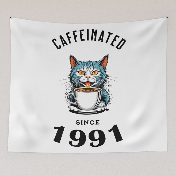 Item preview, Cat Caffeinated Since 1991 designed and sold by LegendaryDesigns.