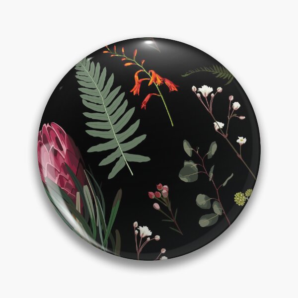 Item preview, Simple herbal pattern with protea flowers and Eucalyptus silver dollar. designed and sold by MatyKotiv.