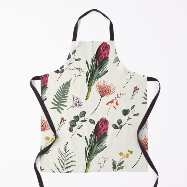 Item preview, Simple herbal pattern with protea flowers and Eucalyptus silver dollar. designed and sold by MatyKotiv.