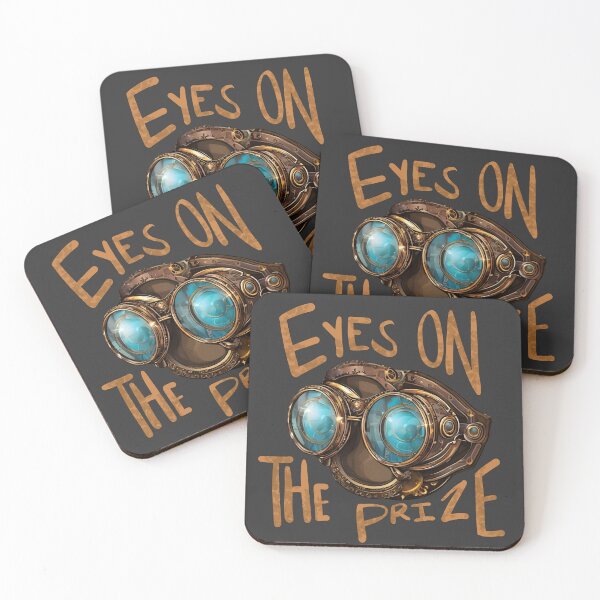 Item preview, Eyes on the Prize - Steampunk Goggles Motivational T-Shirt Design designed and sold by Gawii.