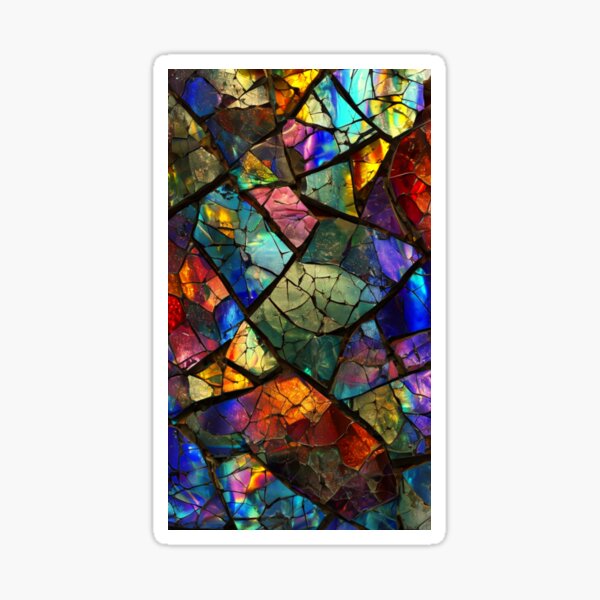 Item preview, Kompliziertes Mosaikmuster aus farbigen Glasfragmenten designed and sold by PixelStoneDesign .