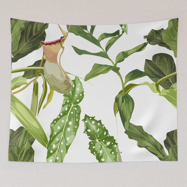 Item preview, Nepenthes, genus of carnivorous plants. Monkey cups exotic liana plant and tropical leaves.  designed and sold by MatyKotiv.
