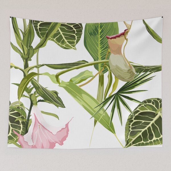 Item preview, Nepenthes, genus of carnivorous plants. Monkey cups exotic liana plant and tropical leaves.  designed and sold by MatyKotiv.