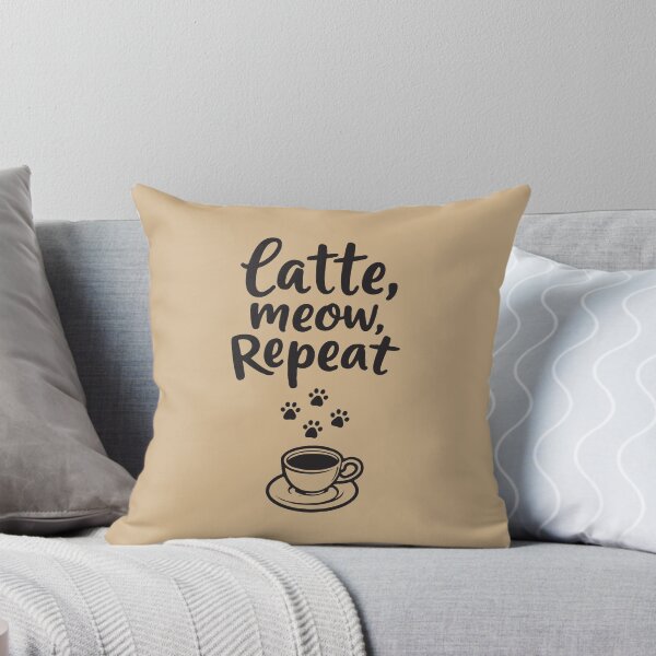 Item preview, Latte Meow Repeat. Coffee With a Cats Paws. Purrfect for Cat Lovers designed and sold by twisted-dot.