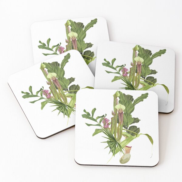Item preview, Tropical bouquet with exotic Sarracenia and green  leaves. designed and sold by MatyKotiv.