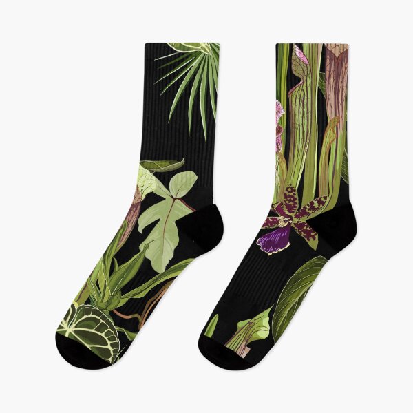 Item preview, Jungle rainforest. Sarracenia, genus of carnivorous plants. Monkey cups exotic liana plant.  designed and sold by MatyKotiv.