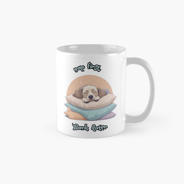 Item preview, "Nap First, Bark Later" - Cute Dog Napping Design designed and sold by Furry Paw  Prints.