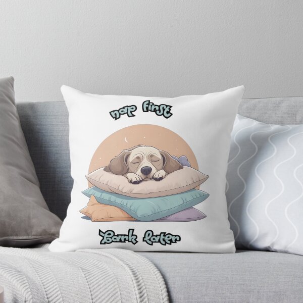 Item preview, "Nap First, Bark Later" - Cute Dog Napping Design designed and sold by Furry Paw  Prints.