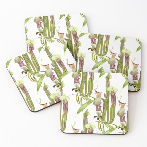 Item preview, Jungle rainforest. Sarracenia, genus of carnivorous plants and orchids. designed and sold by MatyKotiv.