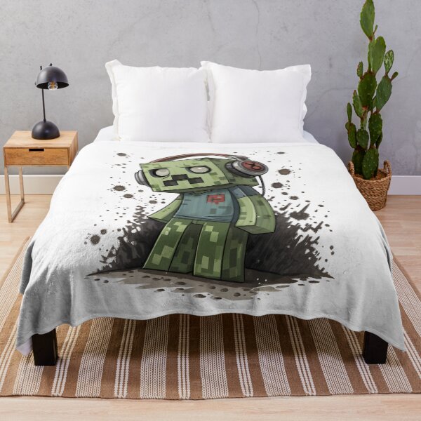 Item preview, Cool Minecraft Zombie wearing headphones designed and sold by glenwith1na.