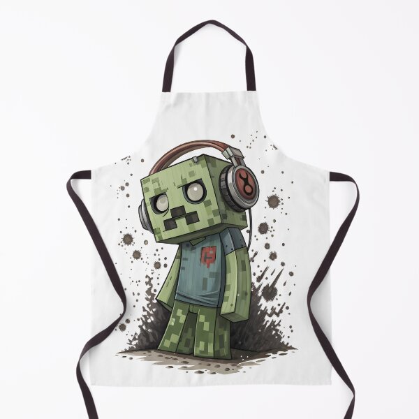 Item preview, Cool Minecraft Zombie wearing headphones designed and sold by glenwith1na.