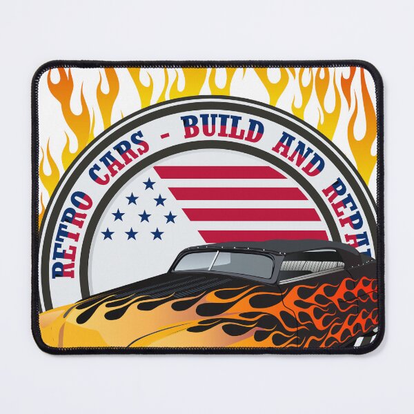 Item preview, hot rod style vintage car flame retro cars build repairs designed and sold by Achille3777.