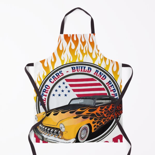 Item preview, hot rod style vintage car flame retro cars build repairs designed and sold by Achille3777.