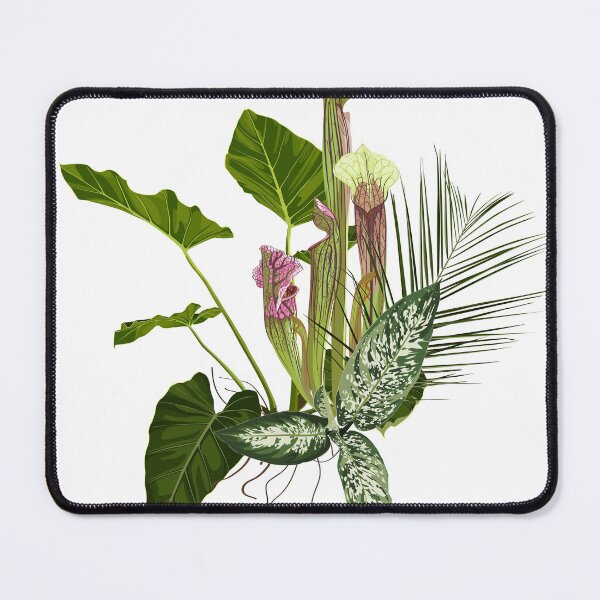 Item preview, Tropical bouquet with exotic Sarracenia and green  leaves. designed and sold by MatyKotiv.