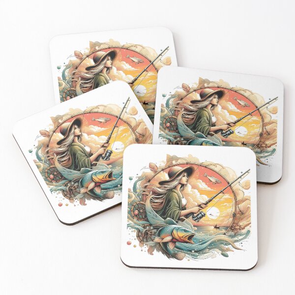 Item preview, Patriotic Woman's Fishing Adventure designed and sold by inktok.