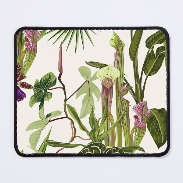 Item preview, Jungle rainforest. Sarracenia, genus of carnivorous plants, palms and flowers. designed and sold by MatyKotiv.
