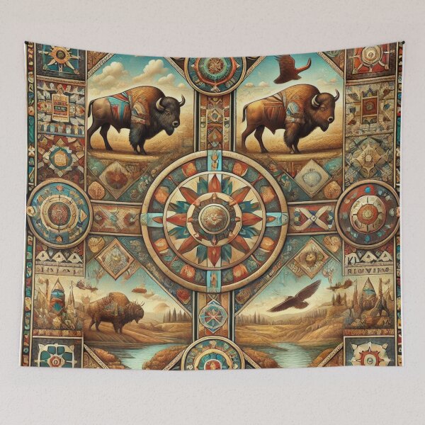 Item preview, Kiowa Tribe: A Seamless Pattern of Spirit and Nature designed and sold by Meta2Physical.