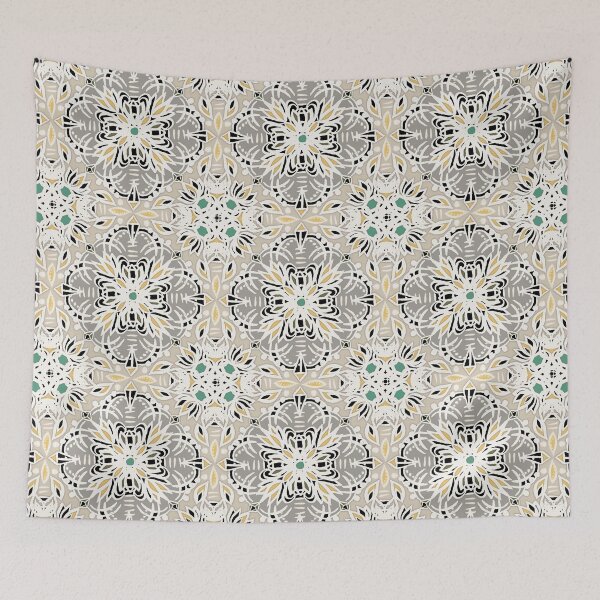 Item preview, Custom Colorway Grey and Golden Medallions Pattern designed and sold by micklyn.