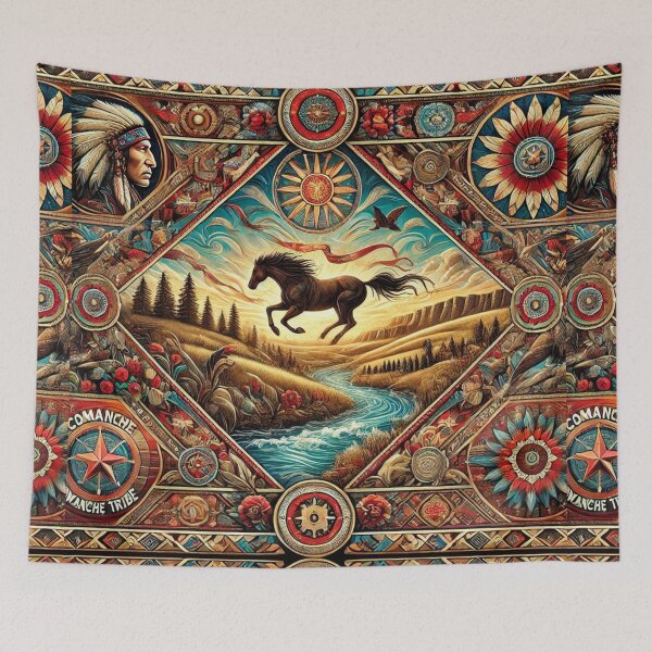 Item preview, Comanche Tribe: A Seamless Pattern Honoring Spirit and Nomadic Heritage designed and sold by Meta2Physical.