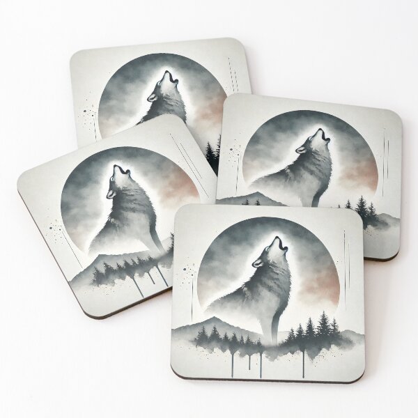 Item preview, Majestic wolf howling designed and sold by Giuseppe Cammino.