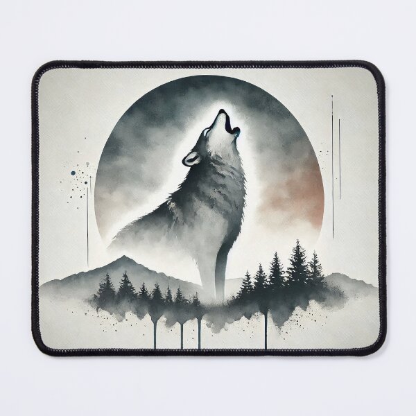 Item preview, Majestic wolf howling designed and sold by Giuseppe Cammino.