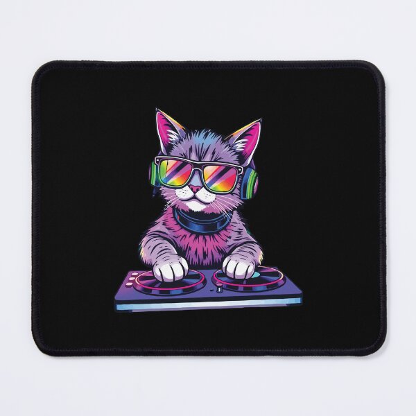 Item preview, HOUSE CAT (Rainbow DJ Kitty) designed and sold by Getup-clothing.
