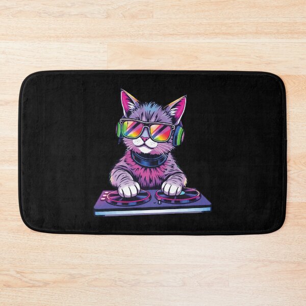Item preview, HOUSE CAT (Rainbow DJ Kitty) designed and sold by Getup-clothing.