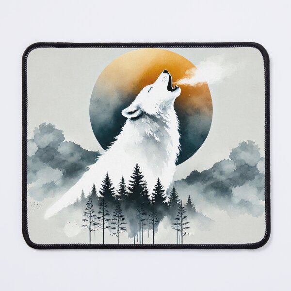 Item preview, Majestic wolf howling designed and sold by Giuseppe Cammino.