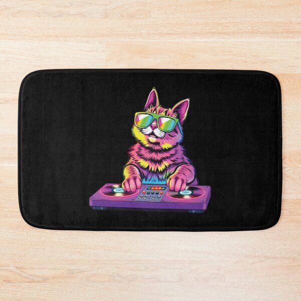 Item preview, HOUSE CAT (Rainbow DJ Kitty) designed and sold by Getup-clothing.