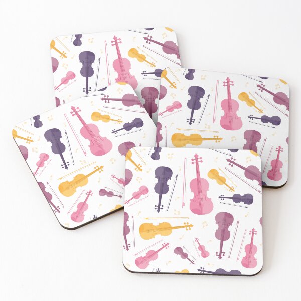 Item preview, Colourful violins on white designed and sold by reneesillus.